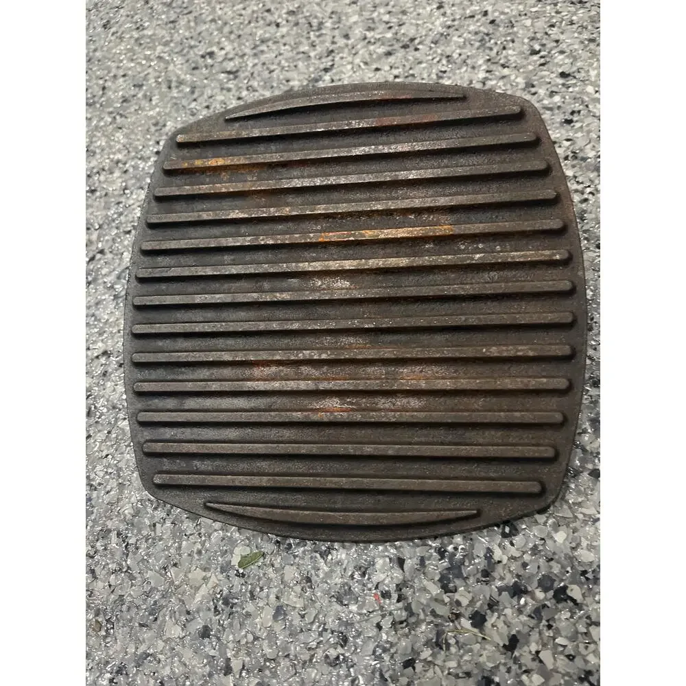 Lodge cast iron panini press‎ stovetop grill camping sandwich meats hamburgers